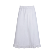 [KREAM 단독] Maison Cleo Women White Cotton English Embroidered Flared Mid-Length Skirt White