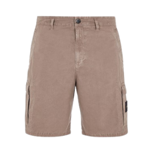 Stone Island L14WA Old Treatment Loose Fit Bermuda Shorts Dove Grey - 24SS