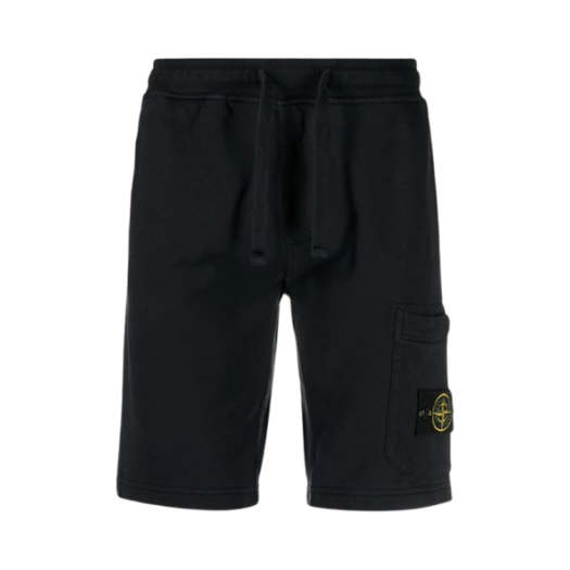 Stone Island 64651 Fleece Bermuda Shorts Navy Blue - 24SS