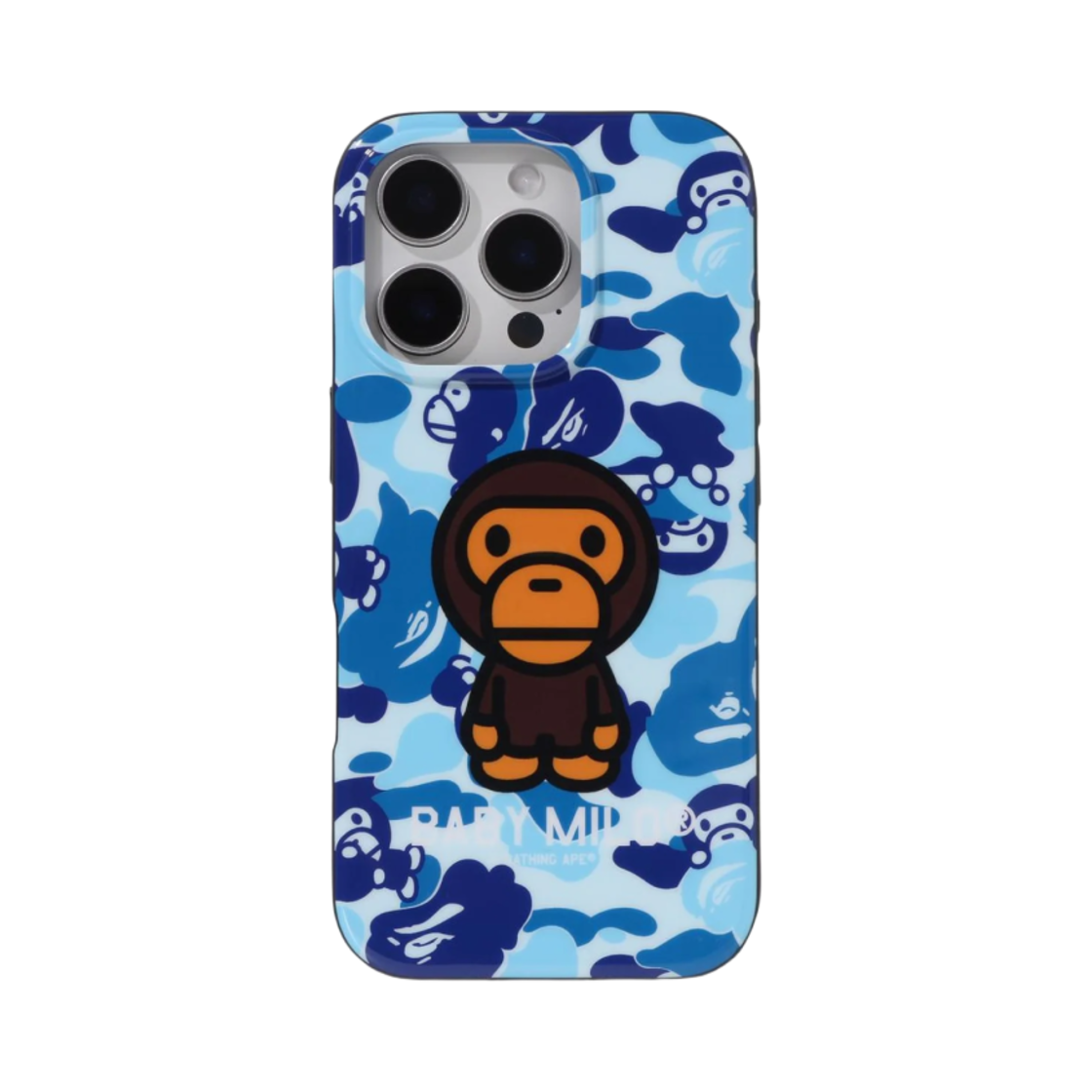 0ZXECM003821O BAPE ABC Milo Camo iPhone 16 Pro Case Blue