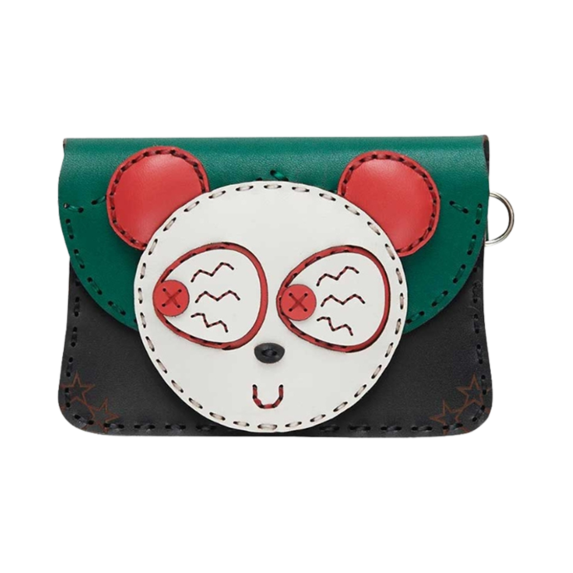 01251QG14 Hysteric Glamour Ojaga Design Red Eye Panda Card Case Multi