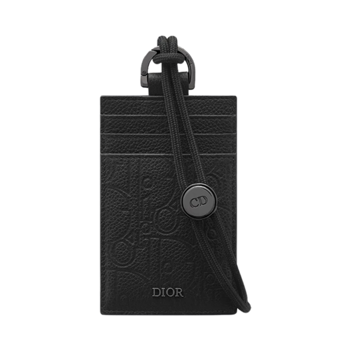 2ESCH151FLG-H00N Dior Vertical Dior Gravity Leather Card Holder Black