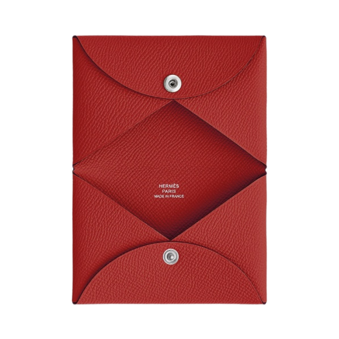 에르메스 칼비 카드 홀더 앱송 & 팔라듐 하드웨어 루즈 베니티엔(Hermes Calvi Card Holder Epsom & Palladium Rouge Venitien) - 2