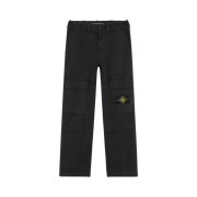 Stone Island 30601 Panama Cotton Old Effect Relaxed Fit Cargo Pants Lead Grey - 24FW