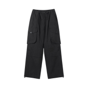 Millo Women Cargo Pocket Wide Pants Black