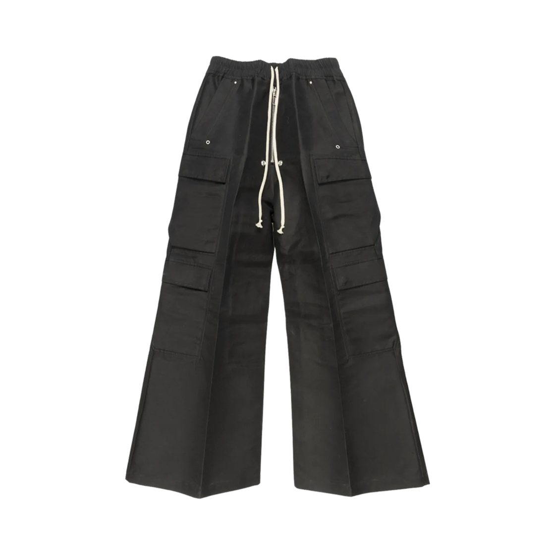 RU01E5339-FH-09 Rick Owens Hollywood Cargobelas Pants in Tech Faille Black