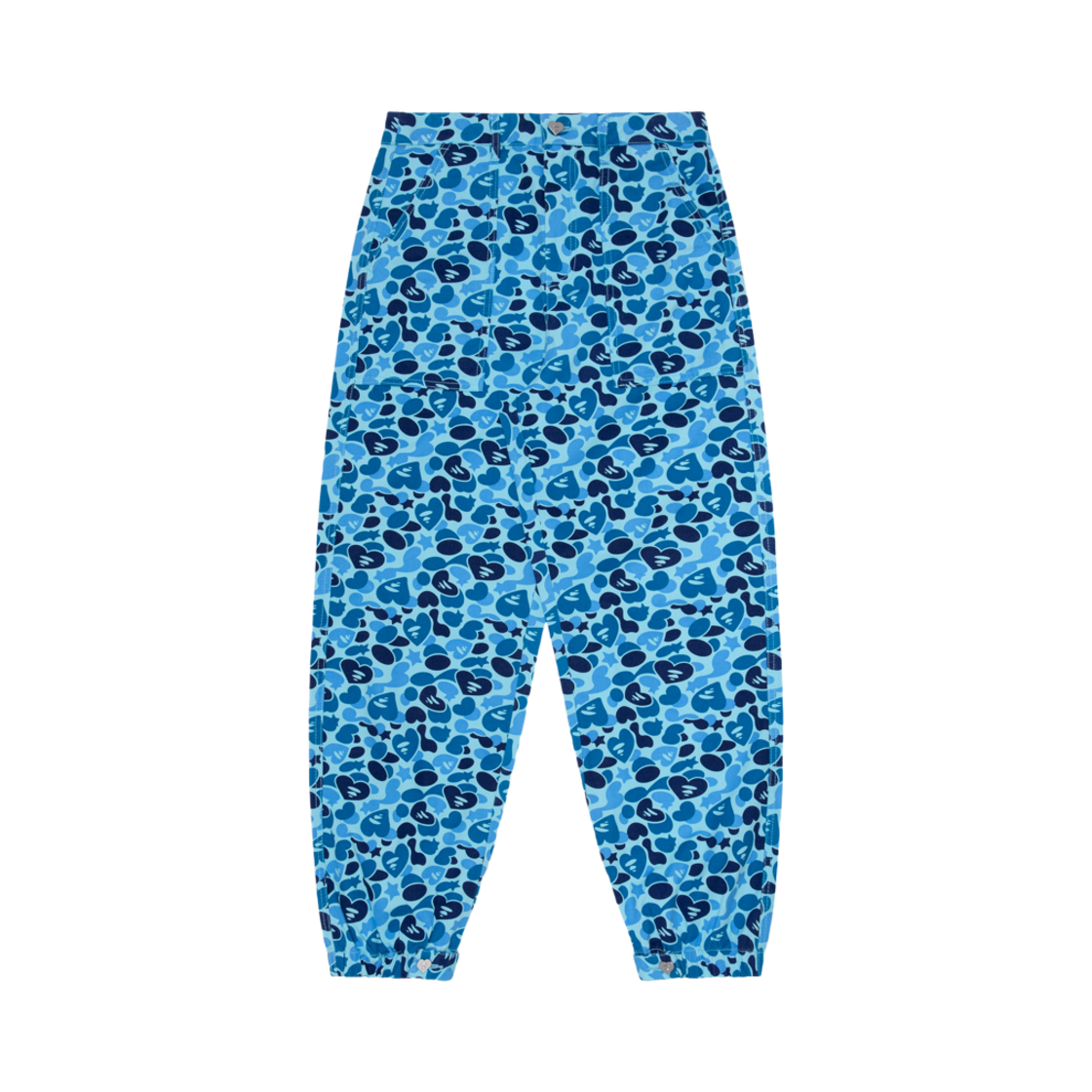 (W) 베이프 프린티드 카고 팬츠 라이트 블루((W) BAPE Printed Cargo Pants Light Blue) - 1