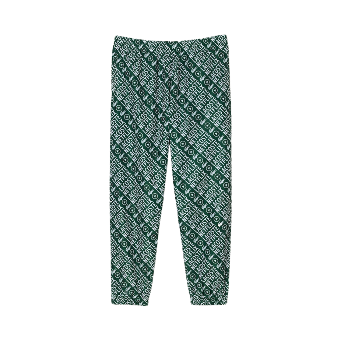 XH9342-53G-291/XH9342-10-291 Lacoste X Netflix Lettering AOP Track Pants Green White