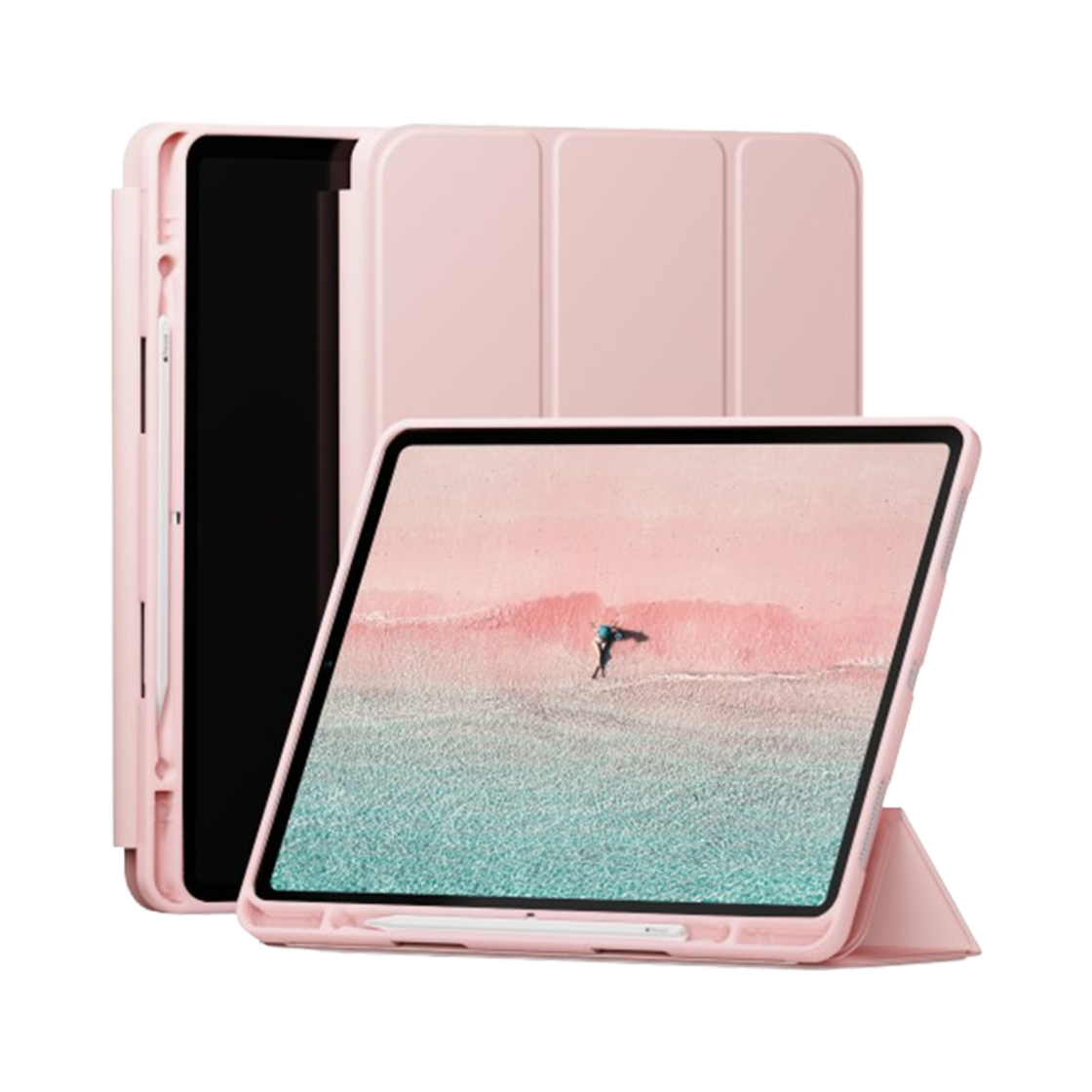 신지모루 스마트커버 투웨이 거치 모드 펜슬 수납 신지폴리오 케이스 아이패드 미니 에어 프로 10/9/8/7/6/5세대 태블릿 파우치 핑크샌드(SINJIMORU SmartCover 2-Way Stand Mode Pencil Storage Sinjifolio Case iPad Mini Air Pro 10/9/8/7/6/5 Tablet Pouch Pink Sand)