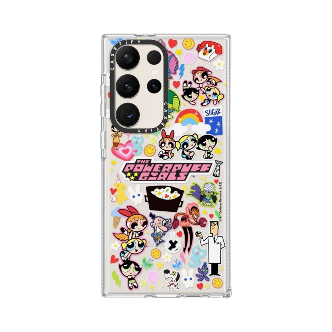 케이스티파이 x 파워퍼프걸 갤럭시 스티커마니아 클리어 케이스 클리어(Casetify x The Powerpuff Girls Galaxy Stickermania Clear Case Clear) - 1