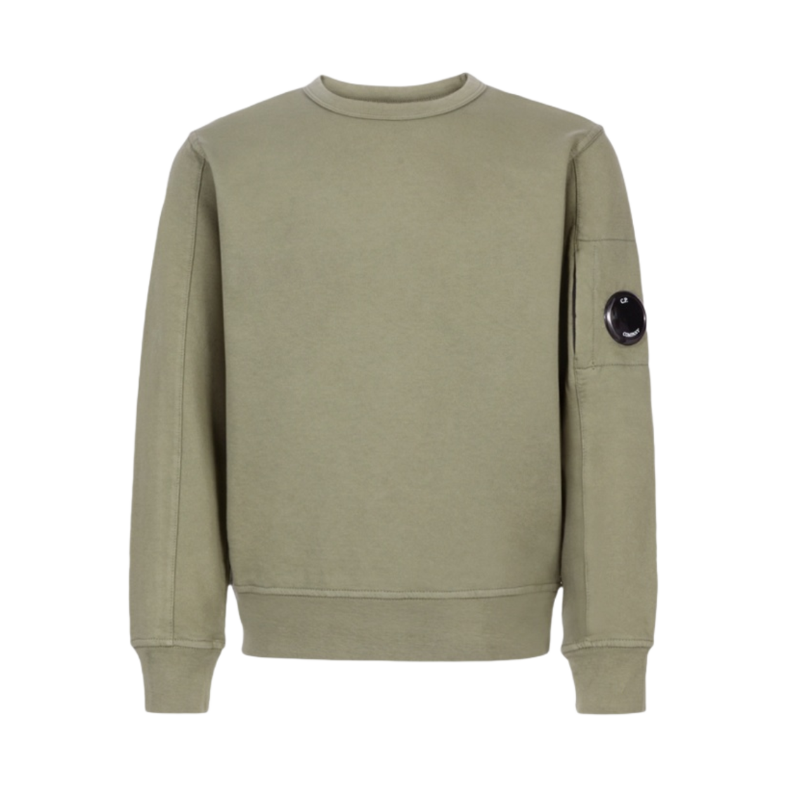(키즈) C.P. 컴퍼니 U16 라이트 플리스 스웨트셔츠 브론즈 그린 - 23SS((Kids) C.P. Company U16 Light Fleece Sweatshirt Bronze Green - 23SS) - 1