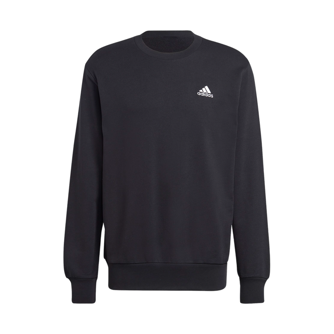아디다스 에센셜 프렌치 테리 자수 스몰 로고 스웨트셔츠 블랙 - KR 사이즈(Adidas Essentials French Terry Embroidered Small Logo Sweatshirt Black - KR Sizing)
