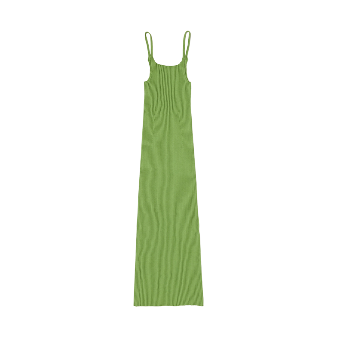 (W) 오라리 드라이 코튼 와이드 립 니트 드레스 세이지 그린((W) Auralee Dry Cotton Wide Rib Knit Dress Sage Green) - 1
