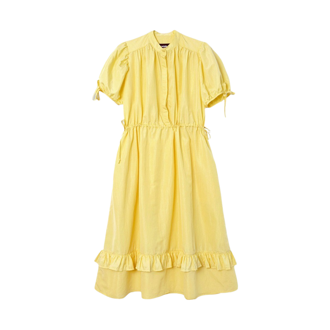 23SMDR002 Saenginstudios Romantic Shirring Dress Lemon