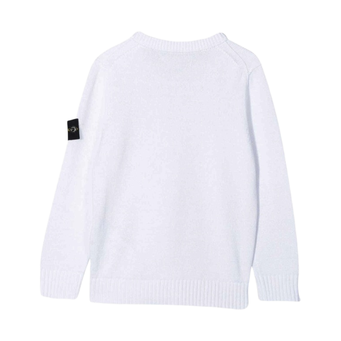 (키즈) 스톤 아일랜드 512A5 머서라이즈드 코튼 크루넥 니트 화이트 - 21SS((Kids) Stone Island 512A5 Mercerized Cotton Crewneck Knit White - 21SS) - 2