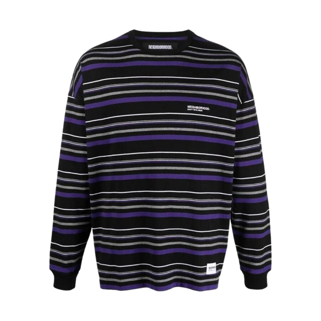 232FPNH-CSM12 Neighborhood Logo Stripe Knit Black