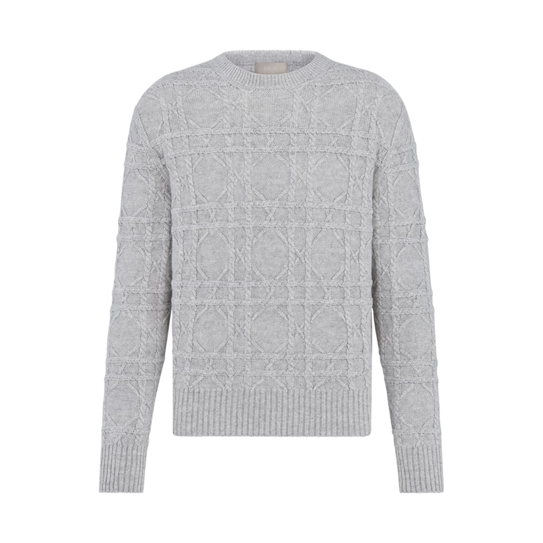 513M627A7017-C800 Dior Icons Cannage Sweater Gray