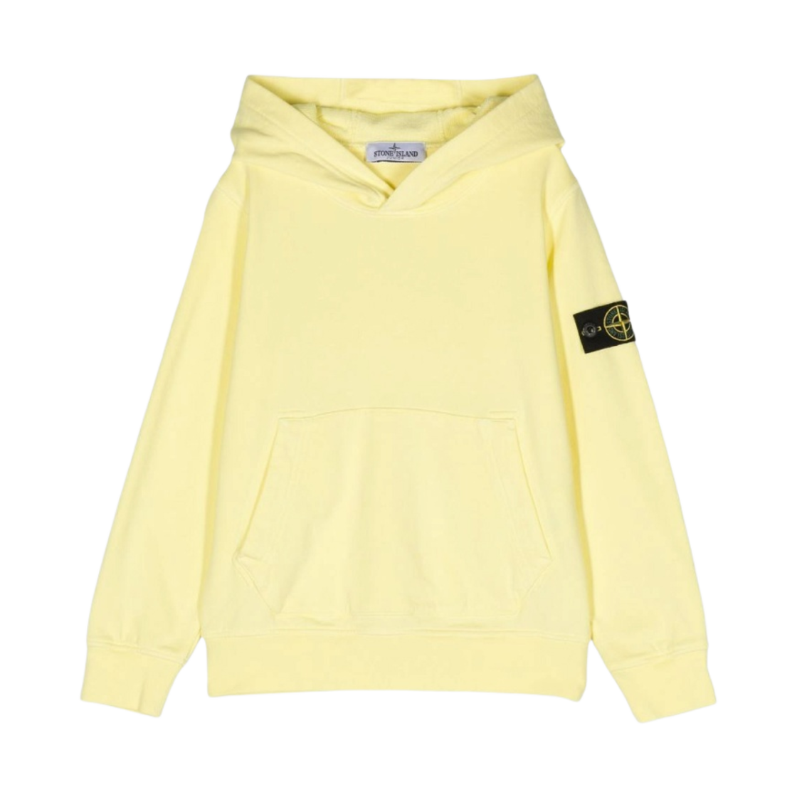 (키즈) 스톤 아일랜드 61640 코튼 플리스 후드 스웨트셔츠 레몬 - 23SS((Kids) Stone Island 61640 Cotton Fleece Hooded Sweatshirt Lemon - 23SS) - 1