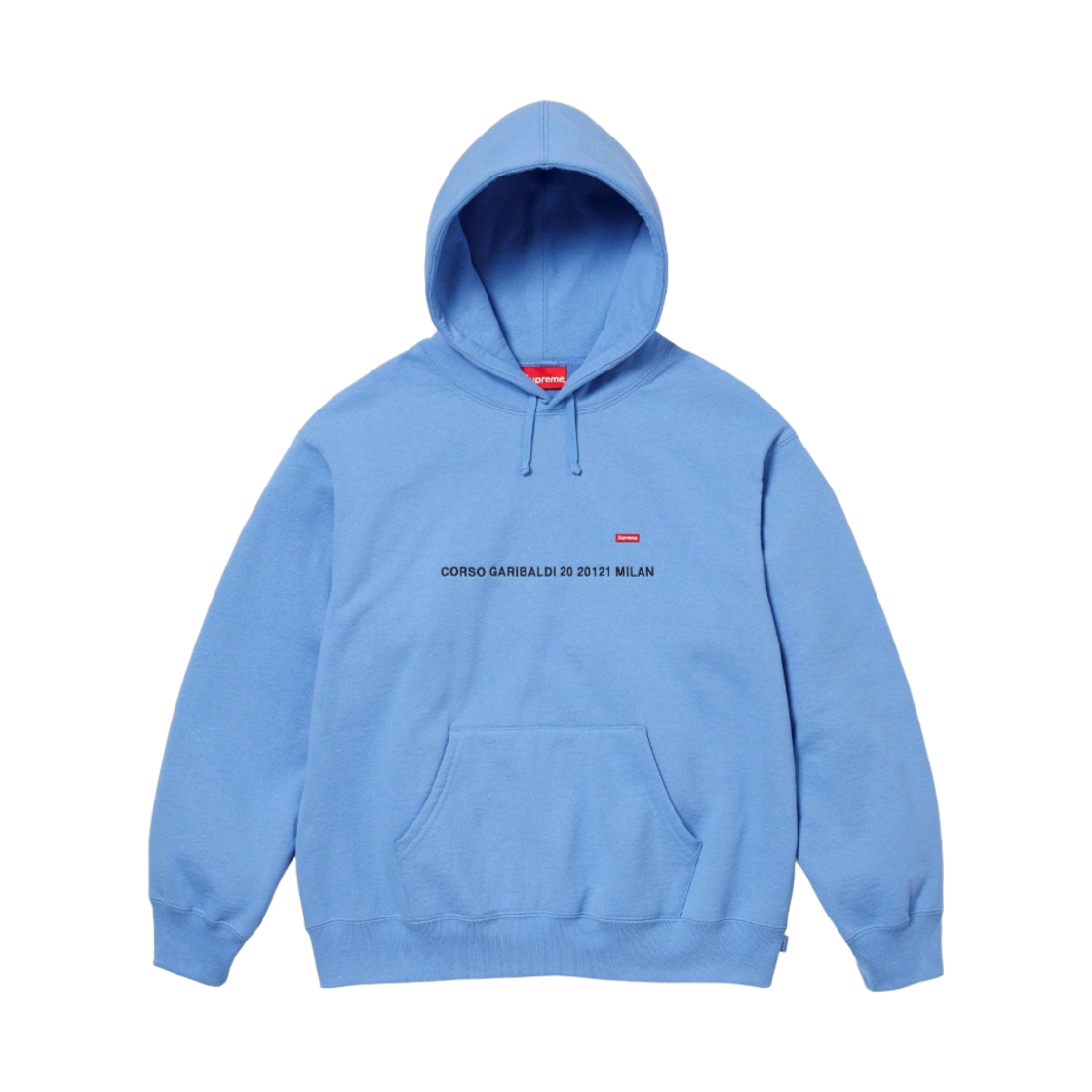 슈프림 밀란 샵 스몰 박스 후드 스웨트셔츠 페일 블루 - 23FW