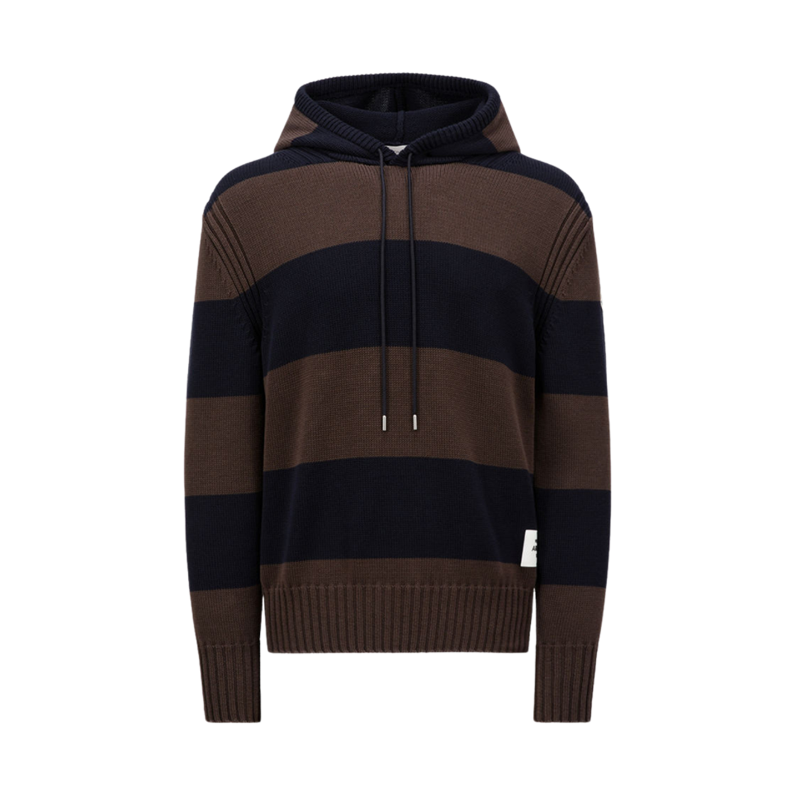 J2-091-9G00001-M1509-P27 Moncler Stripe Cotton Hoodie Blue Brown - 24FW