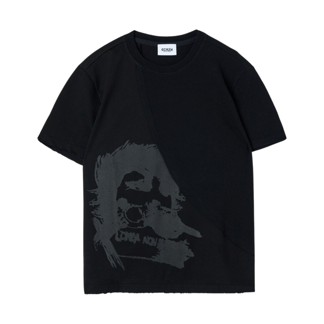 에크라손 슬림핏 배색티셔츠 블랙(Ecrzn Incision Slimfit T-Shirts Black) - 1