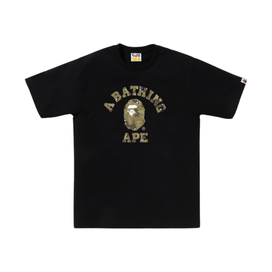베이프 비트맵 컬리지 티셔츠 블랙