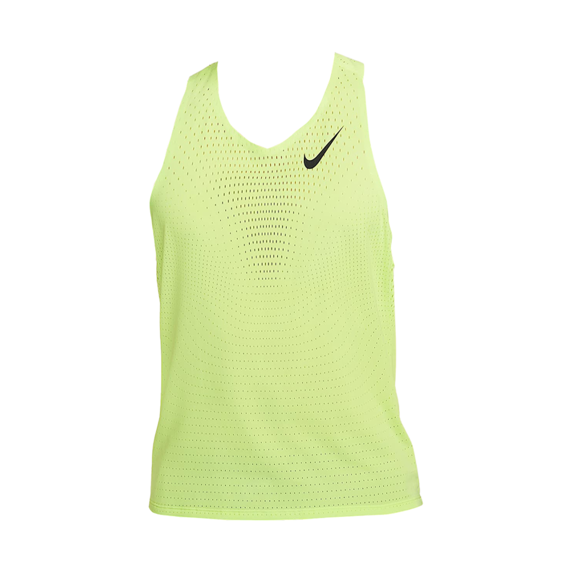 나이키 드라이핏 ADV 에어로스위프트 러닝 베스트 라이트 레몬 트위스트 블랙 - 아시아(Nike Dri-Fit ADV Aeroswift Running Vest Light Lemon Twist Black - Asia) - 1