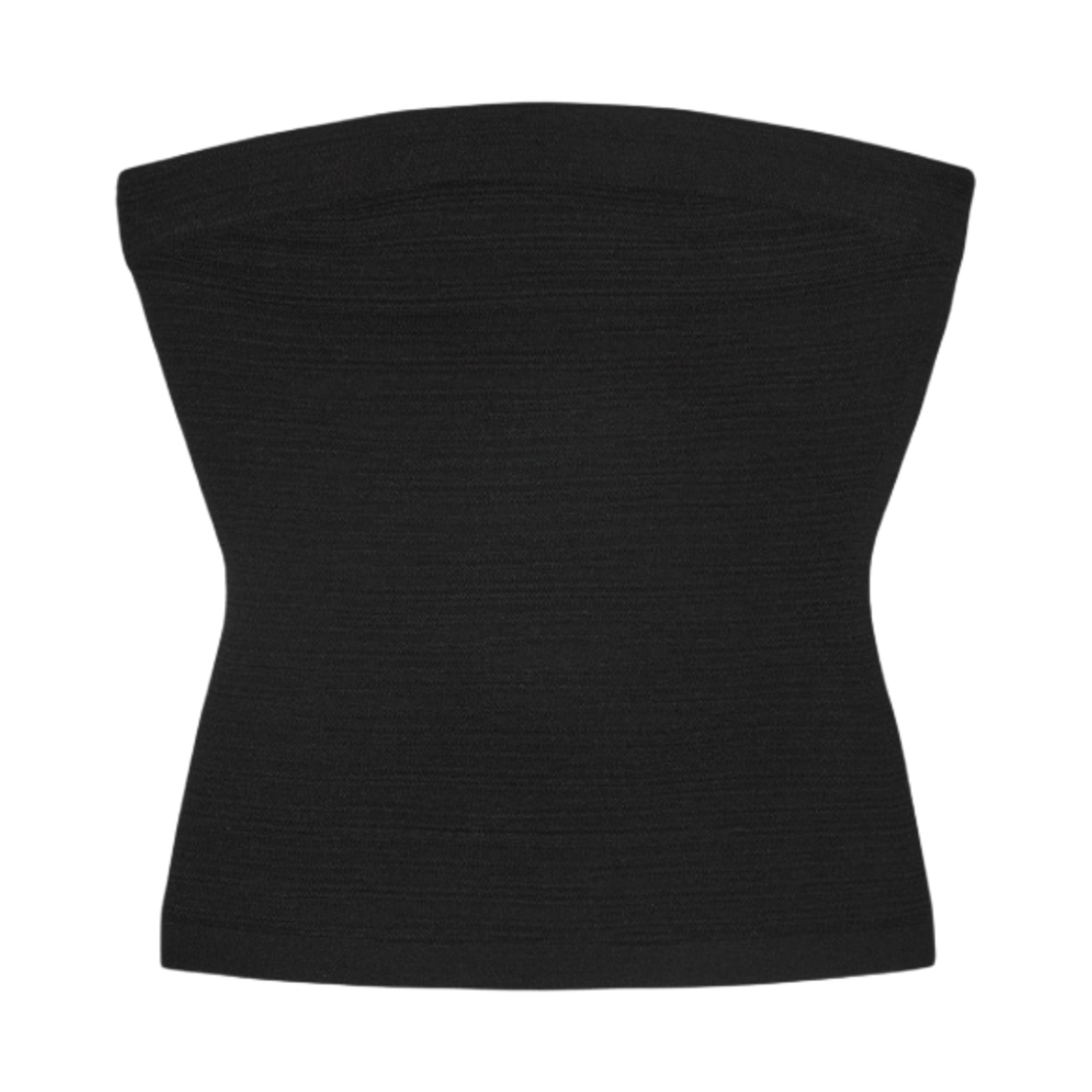(W) 코스 개더드 방도 탑 블랙((W) COS Gathered Bandeau Top Black)