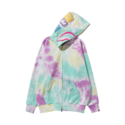 (W) BAPE Tie-Dye Shark Oversized Full Zip Hoodie Caise