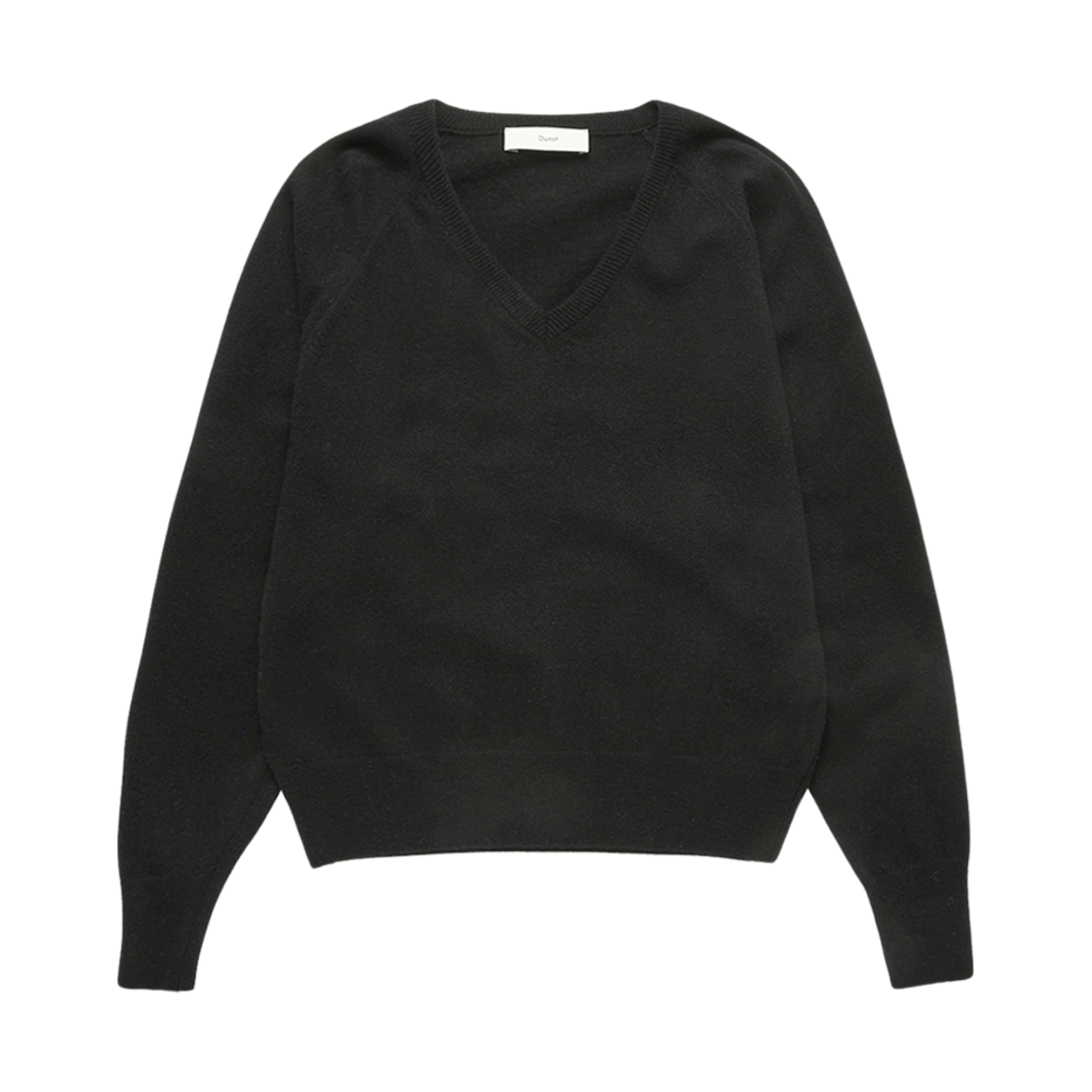 던스트 브이넥 래글런 스웨터 블랙(Dunst V-Neck Raglan Sweater Black) - 1