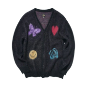 Needles x Studious Mohair Papillon Cardigan Black