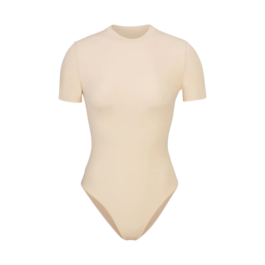 (W) 스킴스 핏츠 에브리바디 바디수트 티셔츠 샌드((W) Skims Fits Everybody Bodysuit T-Shirt Sand) - 1