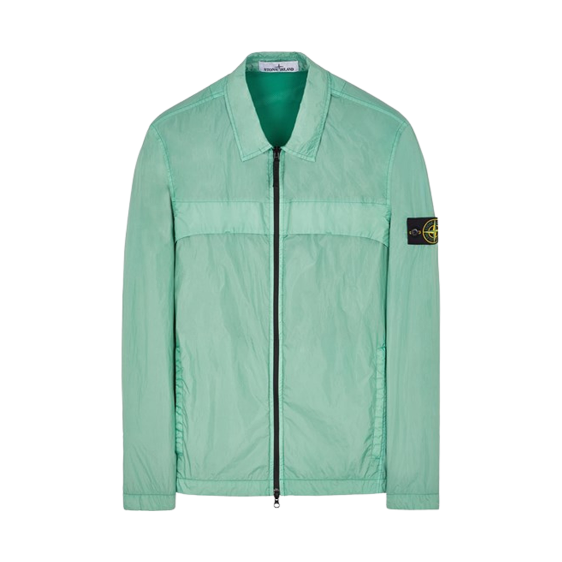801510522-V0052 Stone Island 10522 Garment Dyed Crinkle Reps R-NY Overshirt Light Green - 24SS