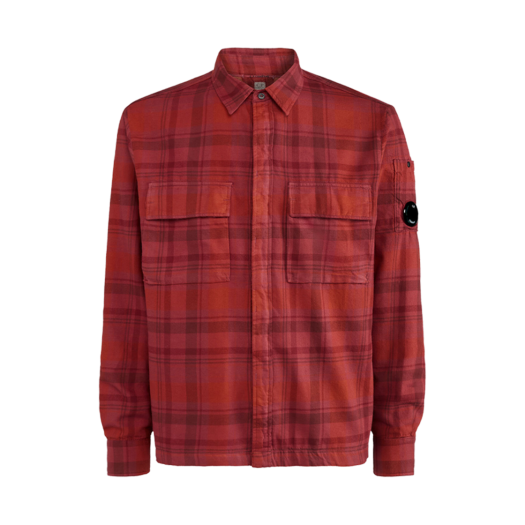 C.P. Company Tartan Shirt Ketchup Red - 23FW