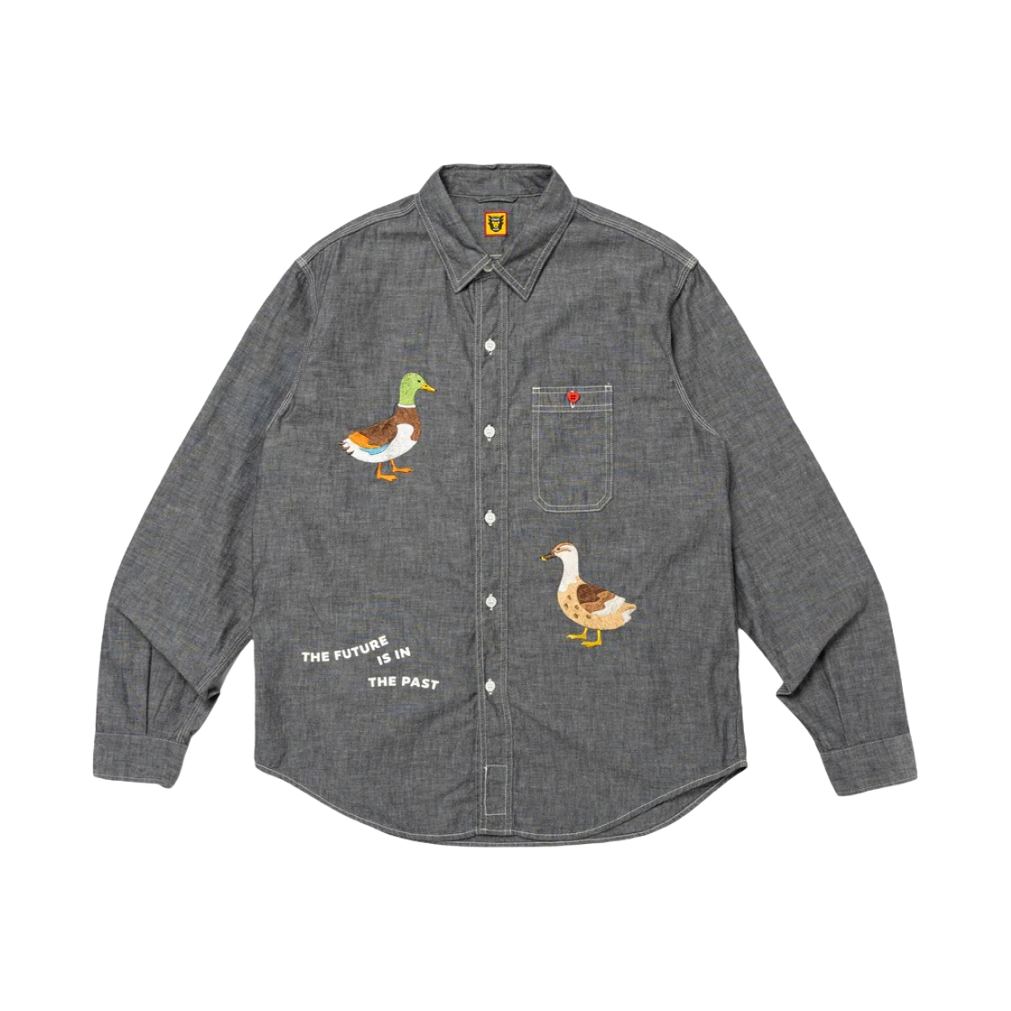 휴먼 메이드 샴브레이 롱슬리브 셔츠 블랙(Human Made Chambray L/S Shirt Black) - 1