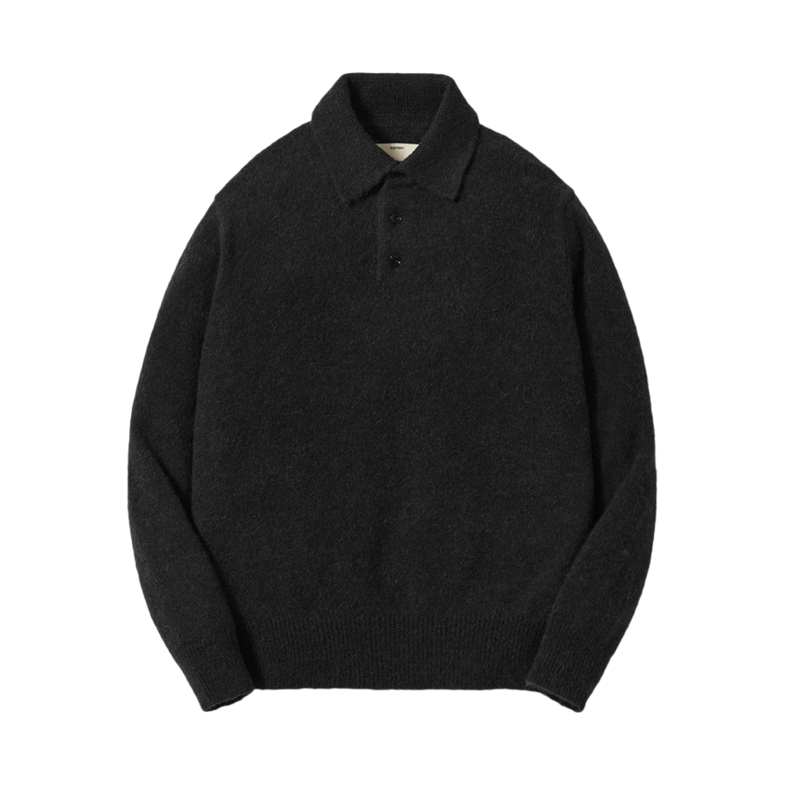 포터리 컴포트 폴로 니트 블랙(Pottery Comfort Polo Knit Black)