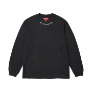 Supreme Collar Logo L/S Top Black - 23FW