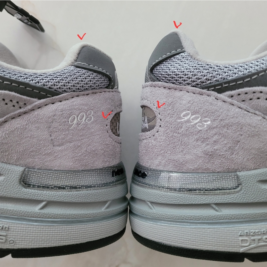 (W) New Balance 993 Made in USA Grey - B Standard 착용 스타일 - 1