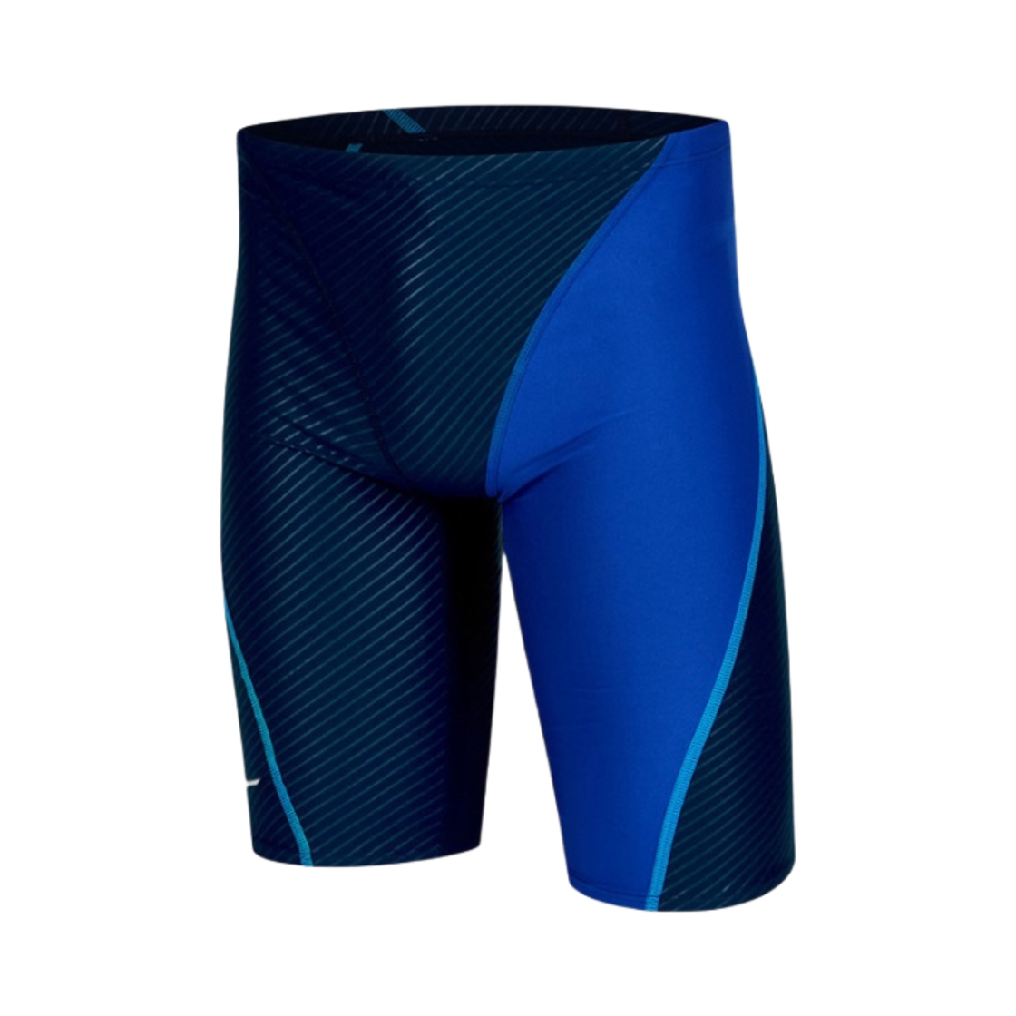 N2MB257582 Mizuno Exersuit Asymmetry Jammer 5 Quarter Swimsuit Navy Blue