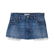 (W) Miu Miu Denim Miniskirt Navy