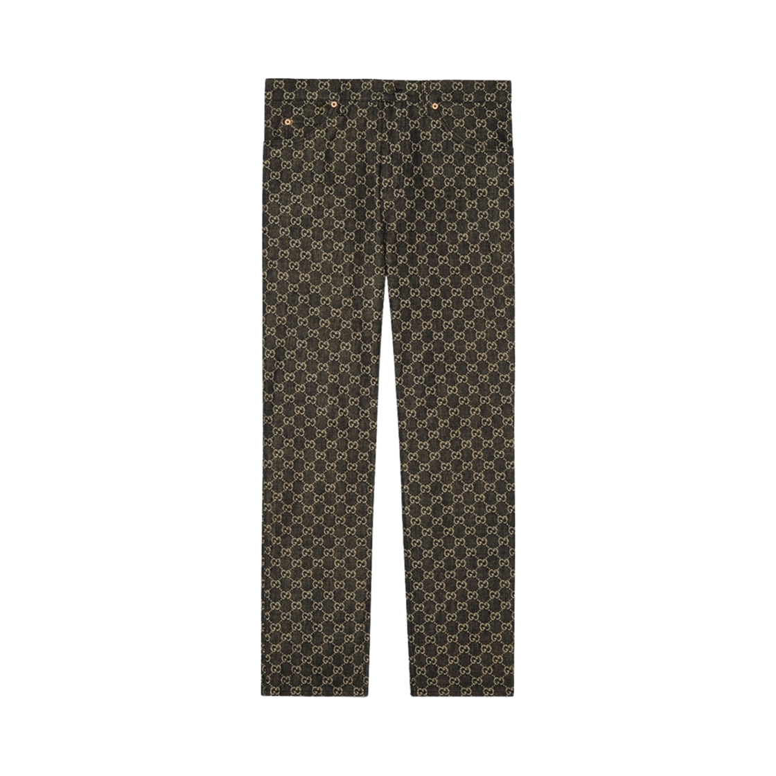 구찌 GG 데님 트라우저 블랙 아이보리(Gucci GG Denim Trousers Black Ivory) - 1