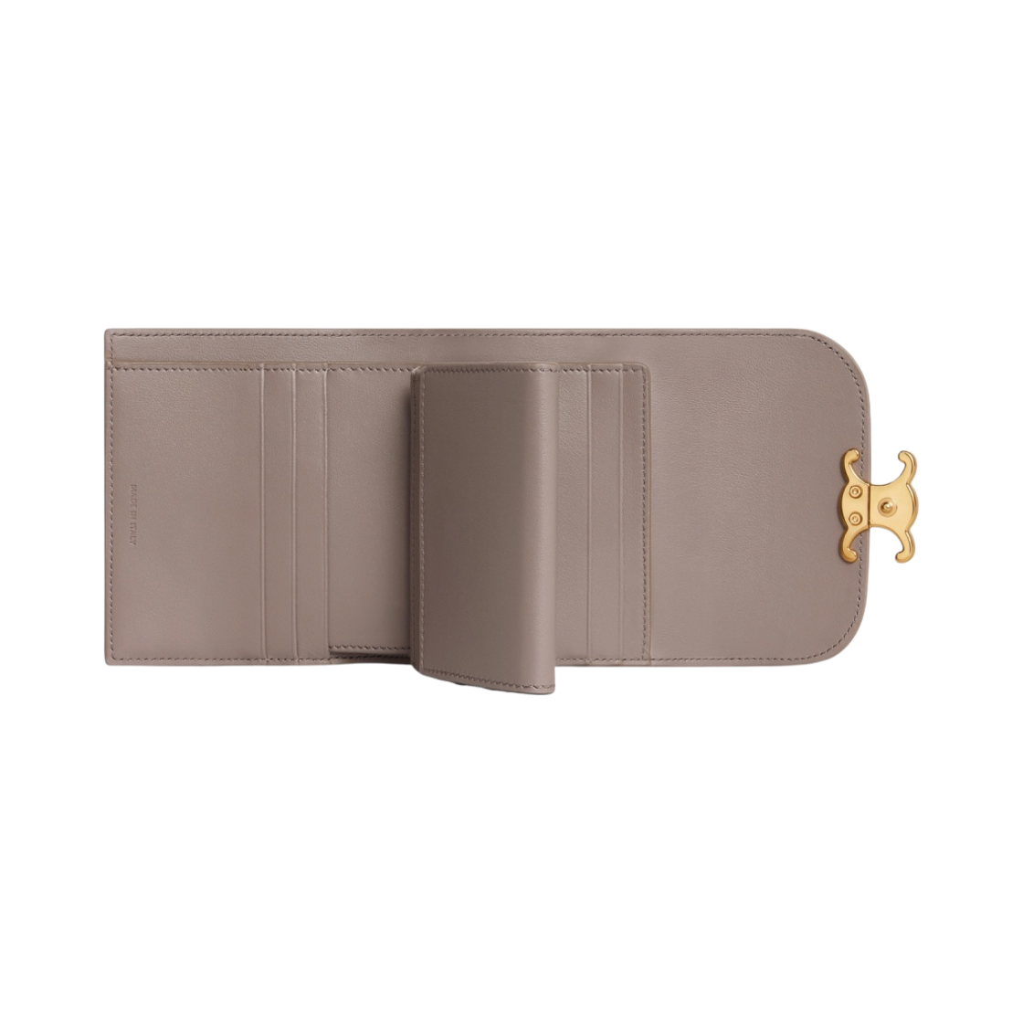 셀린느 샤이니 스무스 램스킨 스몰 트리옹프 지갑 페블(Celine Small Triomphe Wallet in Shiny Smooth Lambskin Pebble) - 2