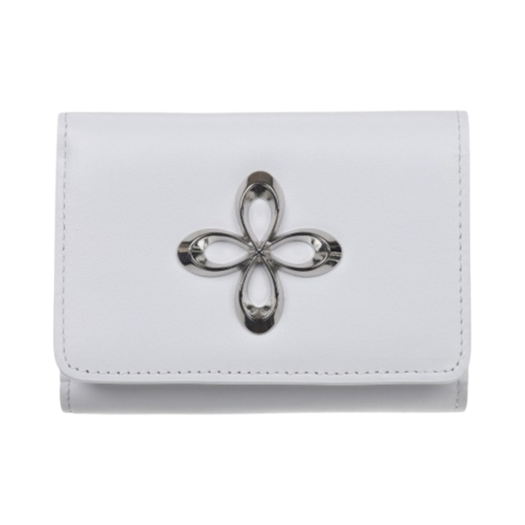 23FW018 Surgery Metal Clover Wallet White