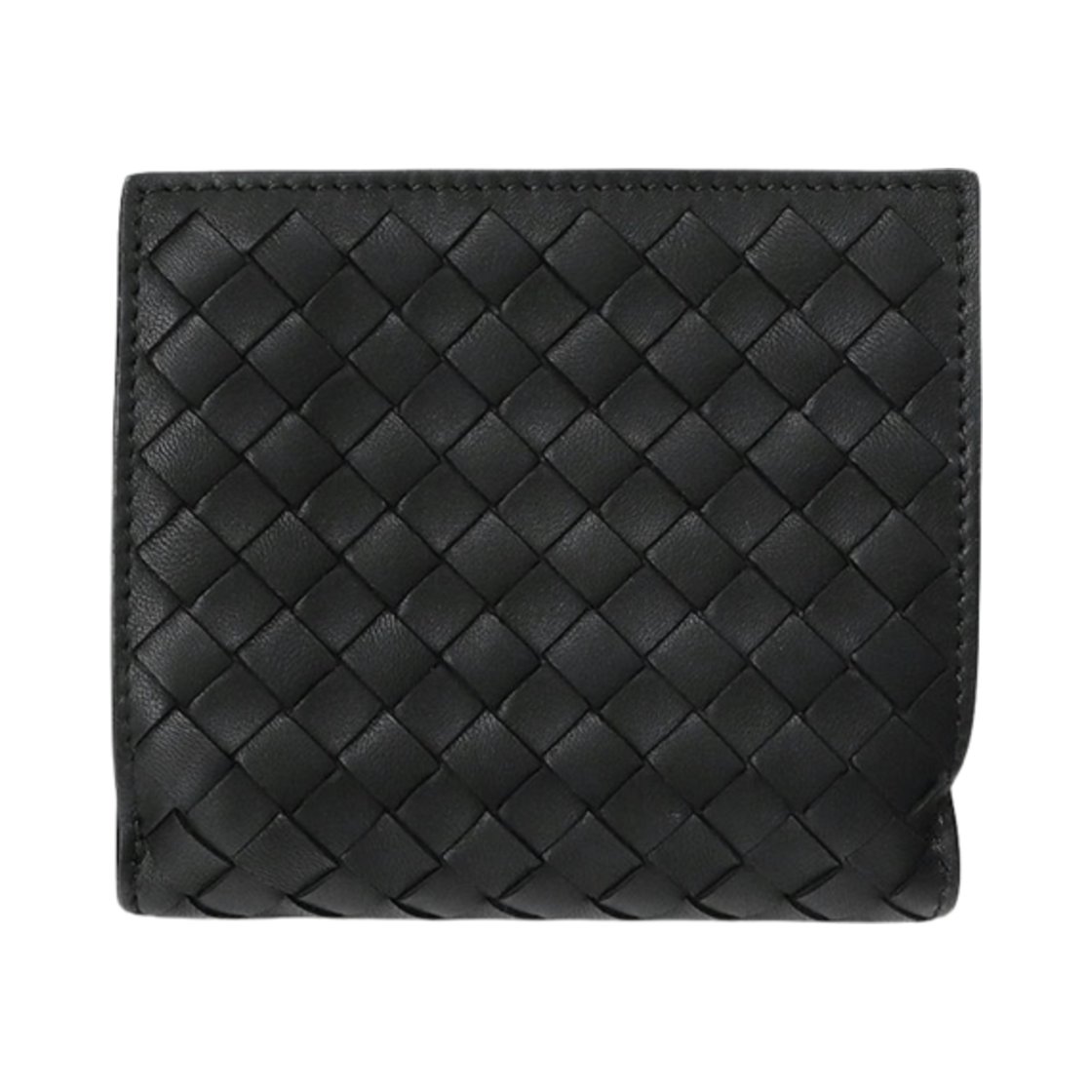 보테가 베네타 인트레치아토 반지갑 블랙(Bottega Veneta Intrecciato Bi-Fold Wallet Black) - 2