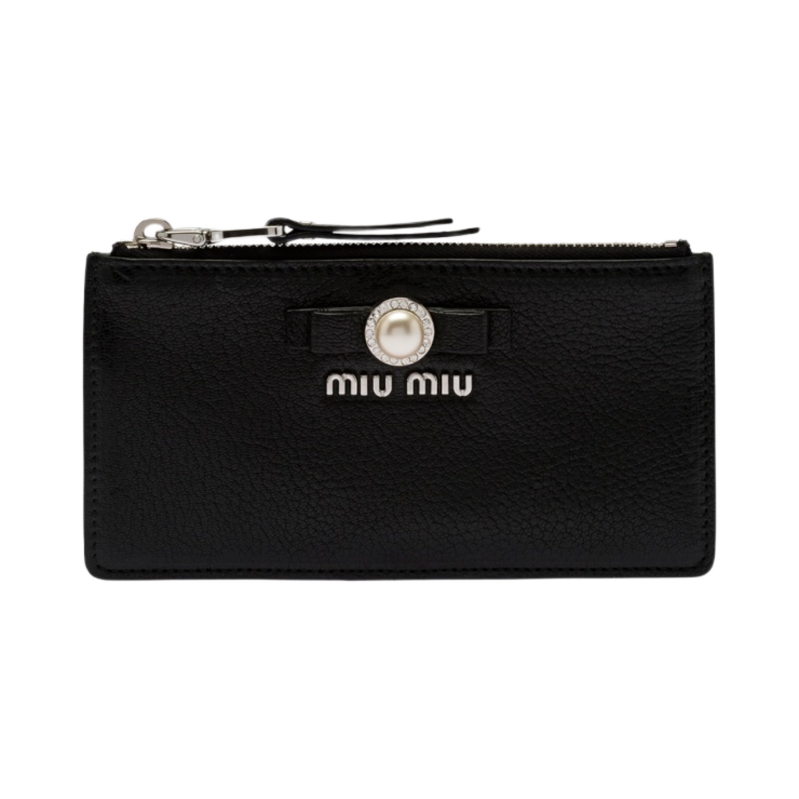 미우 미우 마드라스 가죽 엔벨로프 지갑 블랙(Miu Miu Madras Leather Envelope Wallet Black) - 1