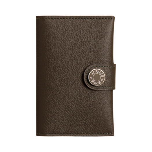 Hermes R.M.S Card Holder Evercolor & Palladium Ecorce