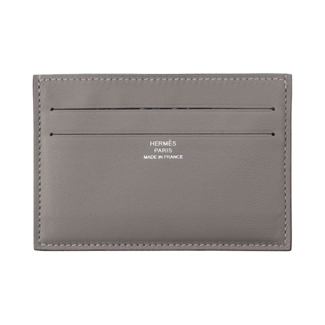 H085114CAAC Hermes Citizen Twill Card Holder in Swift Calfskin and Silk Cloche - 대표 이미지 #1