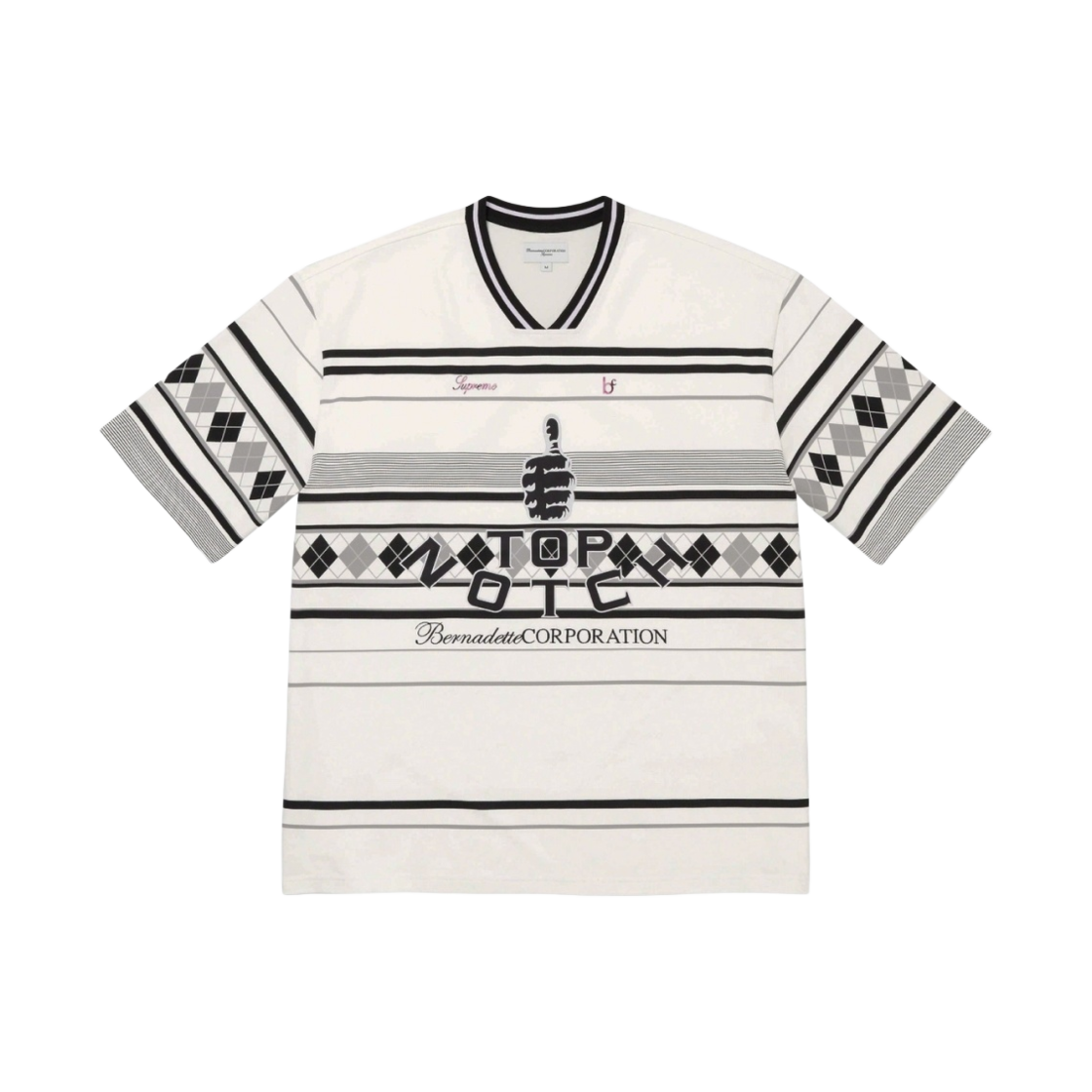슈프림 x 베르나데트 코퍼레이션 피케 사커 탑 화이트 - 23SS