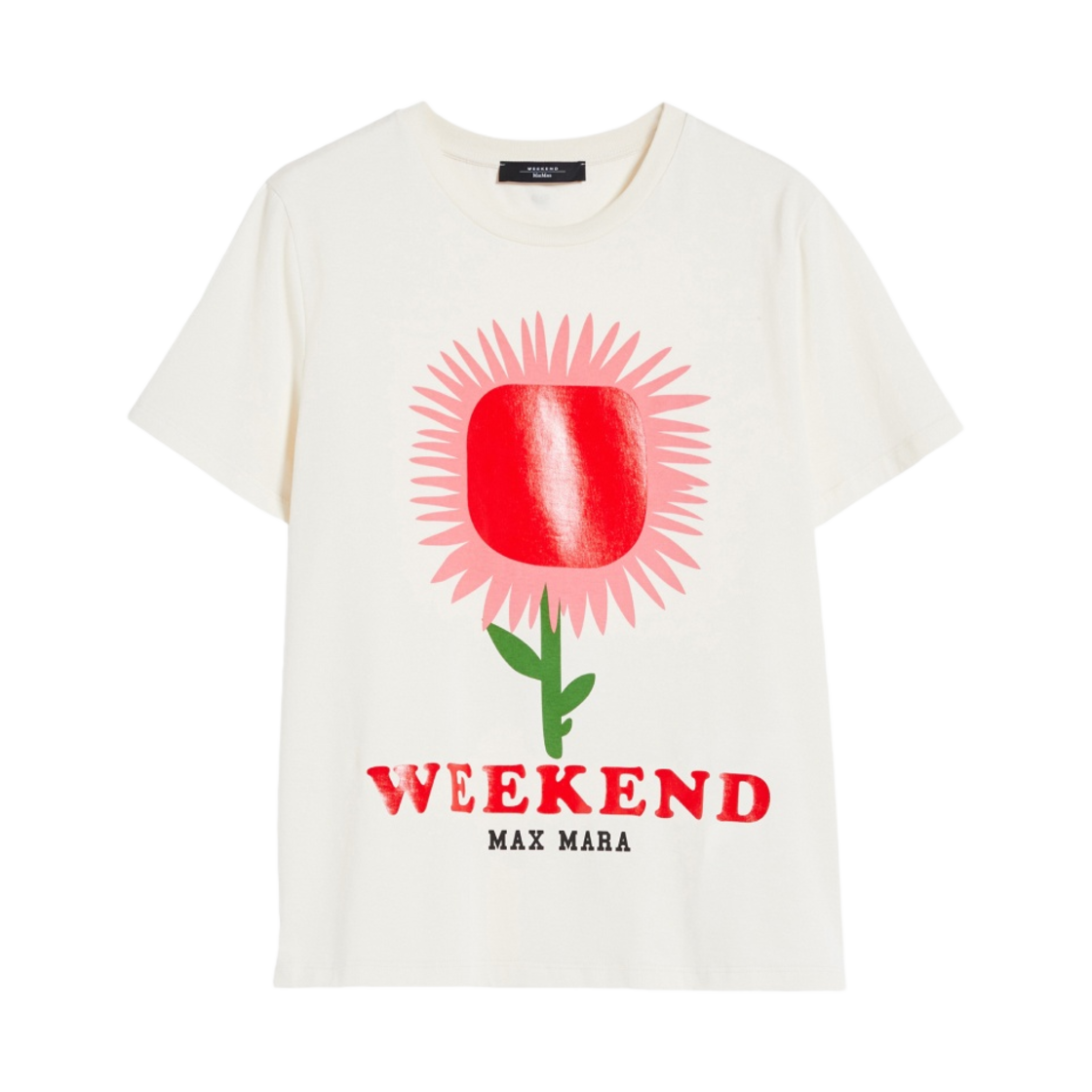 (W) 위켄드 막스마라 무라노 코튼 저지 티셔츠 아이보리((W) Weekend Max Mara Murano Cotton Jersey T-shirt Ivory) - 1