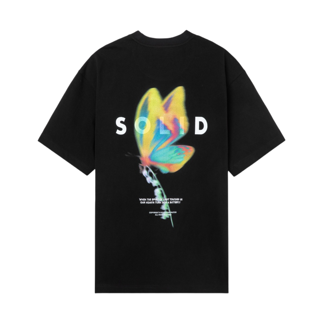솔리드 옴므 버터플라이 그래픽 티셔츠 블랙 - 23SS(Solid Homme Butterfly Graphic T-Shirt Black - 23SS)